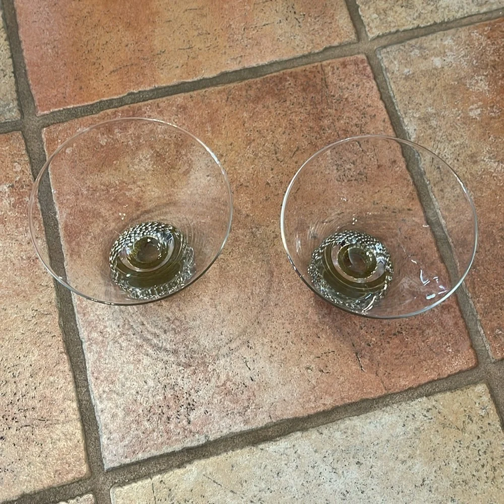 Pier 1 stemless rhinestone martini glasses